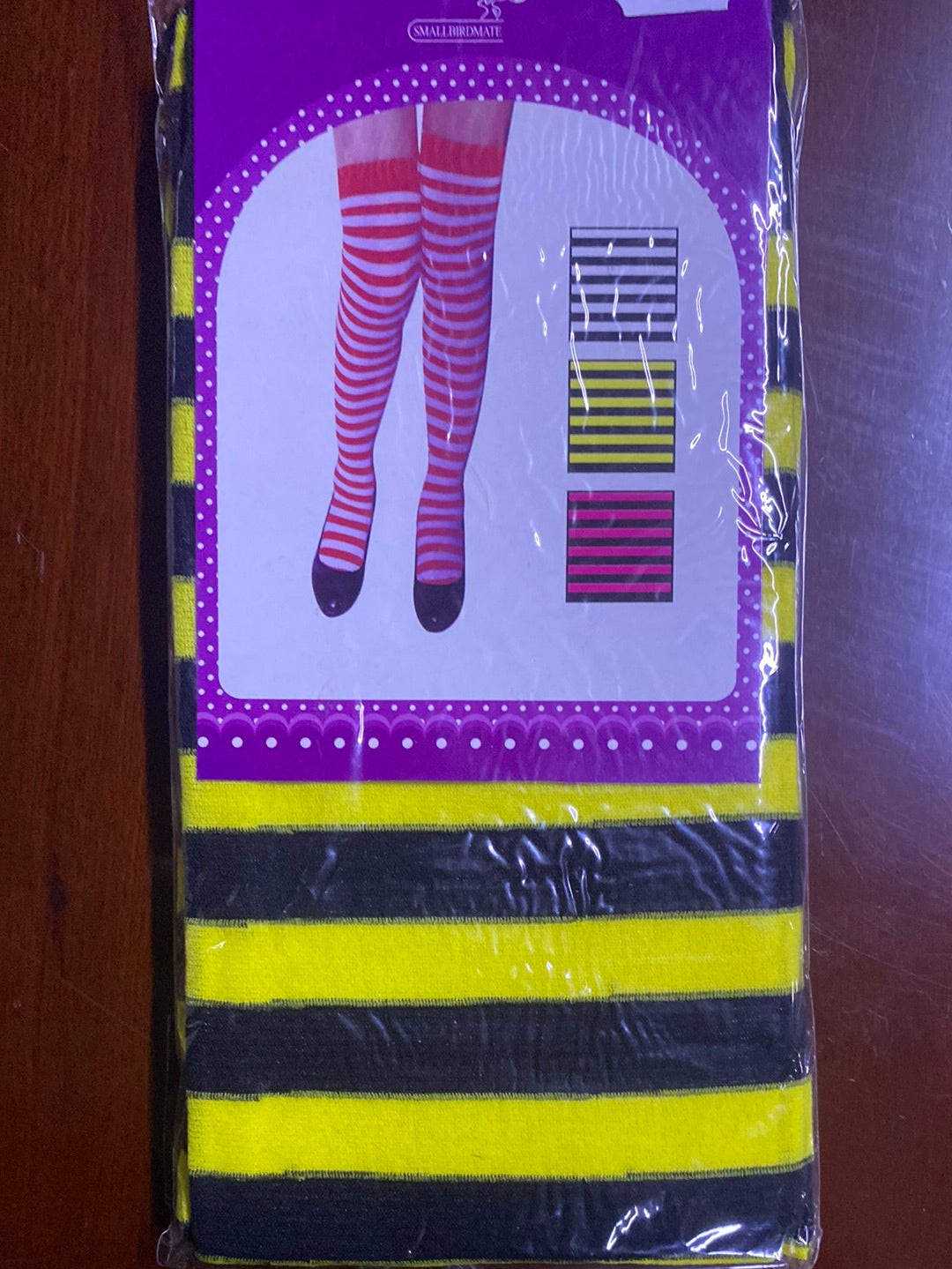 Thigh High Socks - yellow and black