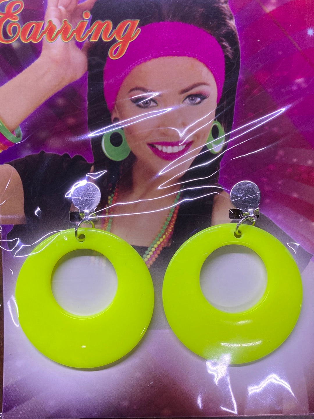 Earrings - 80s Neon Hooped Earrings
