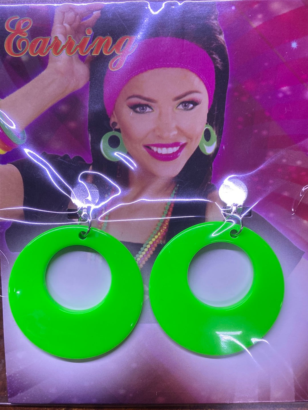 Earrings - 80s Neon Hooped Earrings