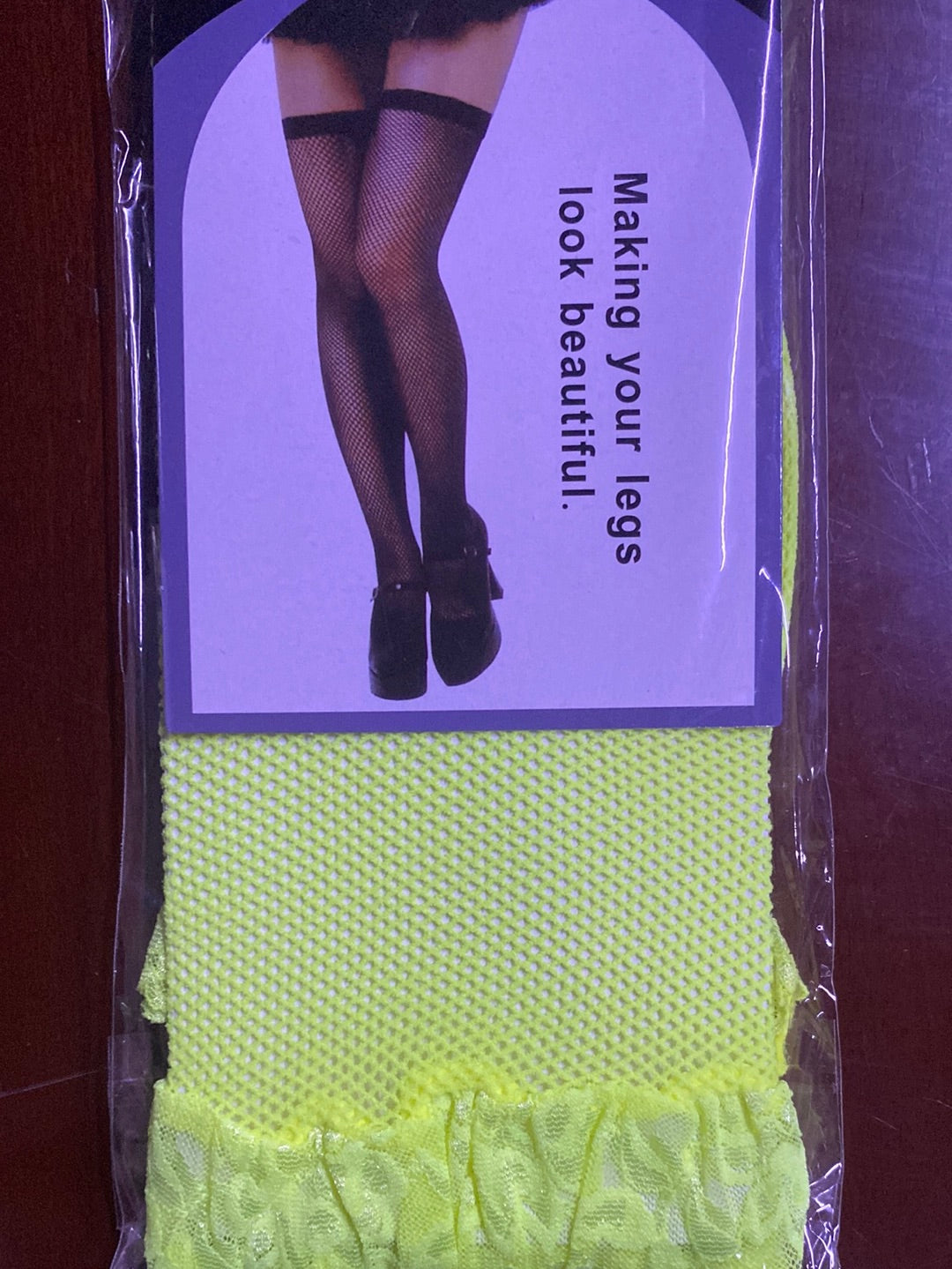 Fishnet Stockings - yellow