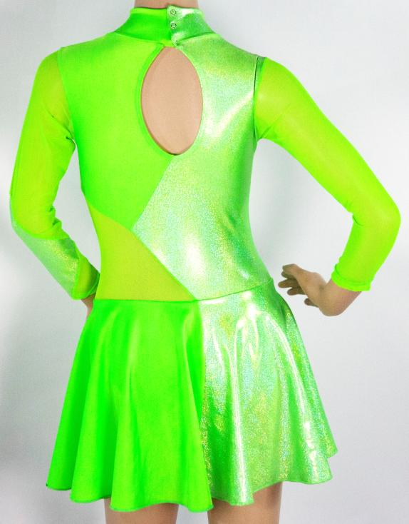 200/201 LONG SLEEVE GYM DRESS TWO TONE - SKU: G201