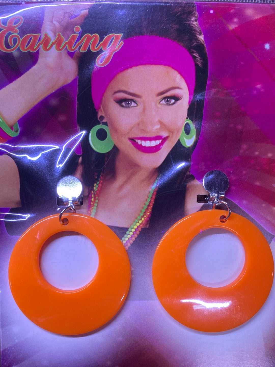 Earrings - 80s Neon Hooped Earrings