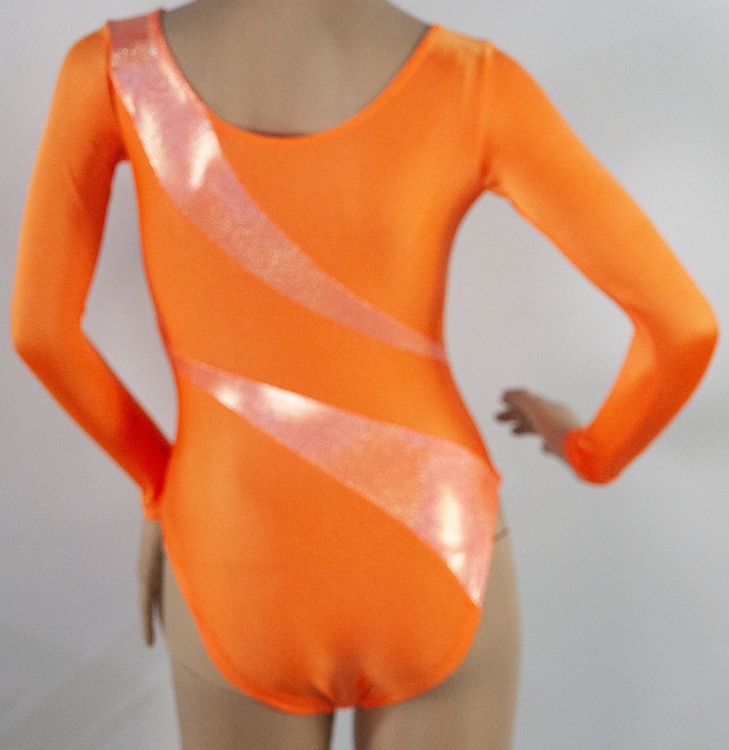 LONG SLEEVE SNOOPNECK GYM LEOTARD WITH INSERT - SKU: G120