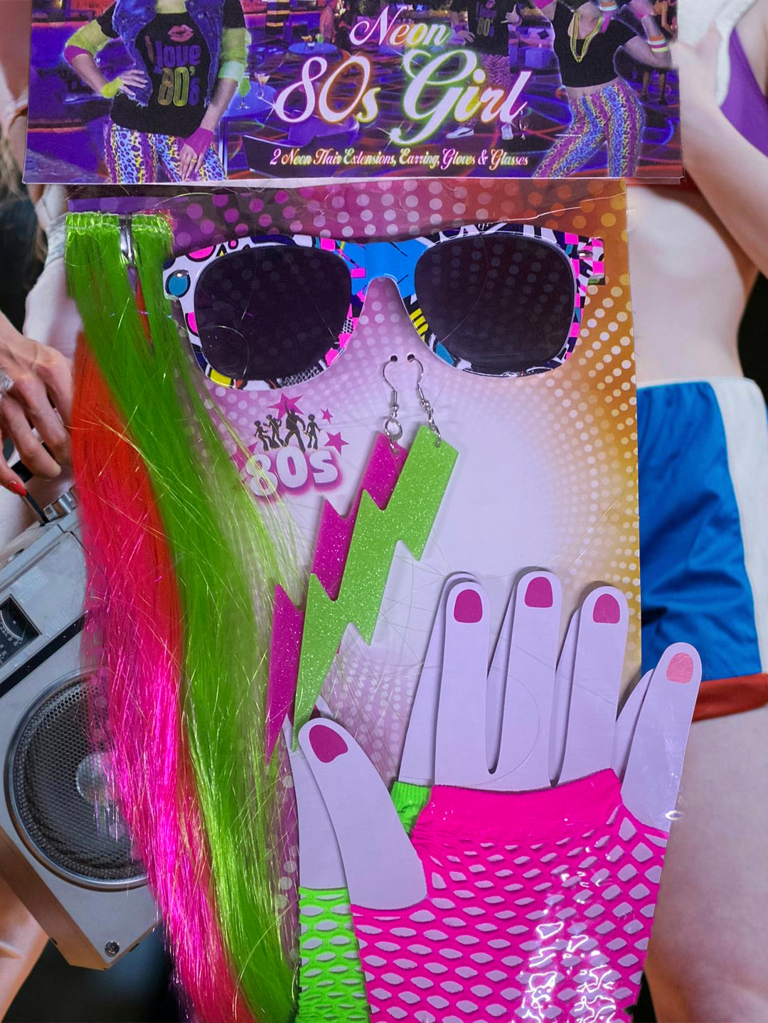 80s Neon Girl - costume accessory kit Hollywood Costumes Online Shop 80s Neon Girl - costume accessory kit Hollywood Costumes Online Shop