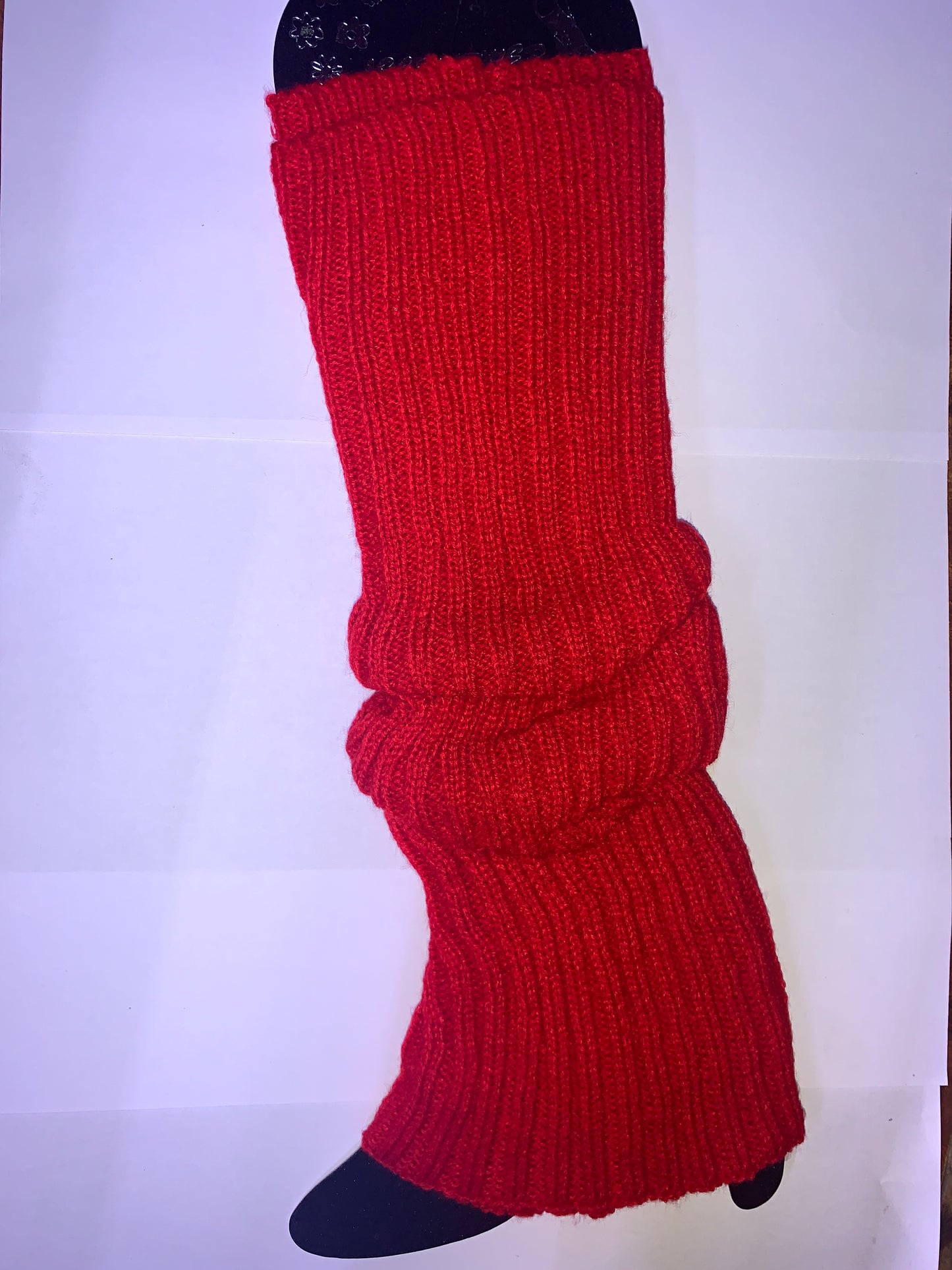 Woolen Leg Warmers - Red