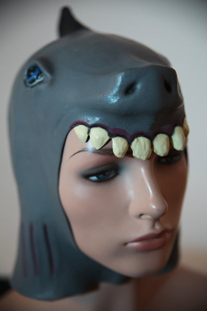 Kids Animal Latex Face Mask - Shark (C134H)