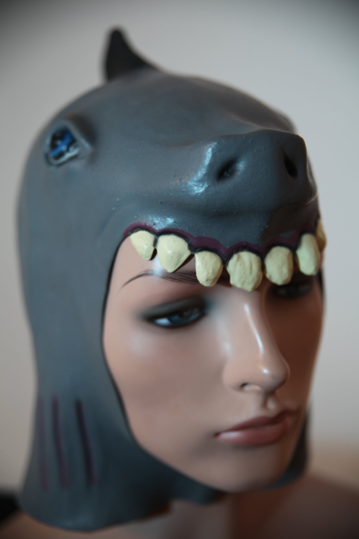 Kids Animal Latex Face Mask - Shark (C134H)