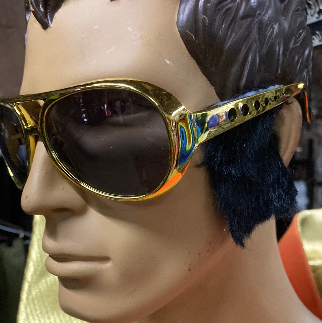 Sunglasses Elvis Sunglasses with Sideburns – Hollywood Costumes
