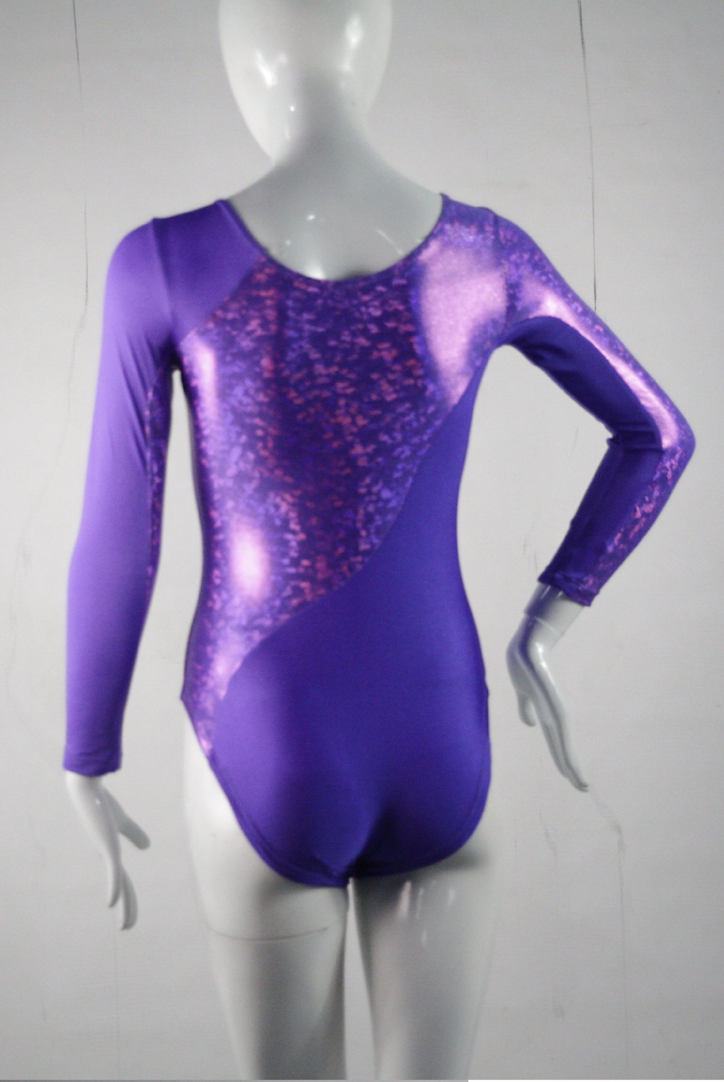 LONG SLEEVE GYM LEOTARD WITH INSETS - SKU: 246