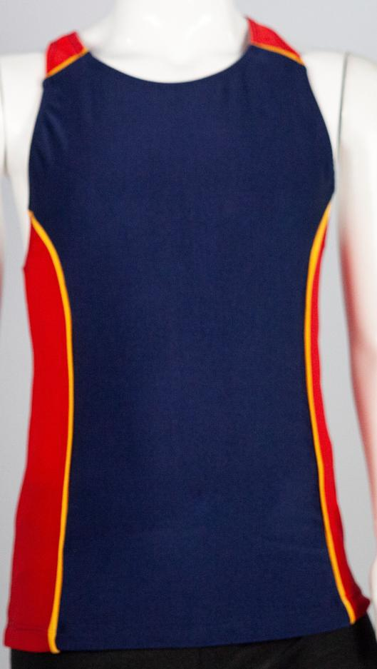 T BACK SPORTS TOP WITH INSETS - SUBLIMATED - SKU: RANTB