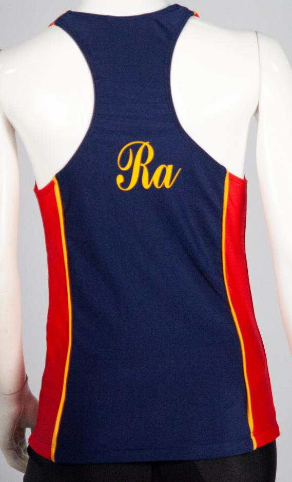 T BACK SPORTS TOP WITH INSETS - SUBLIMATED - SKU: RANTB