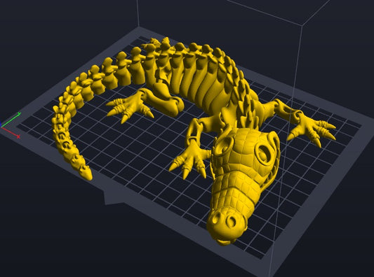 3D Printed Dinosaur - Prehistoric Crocodile