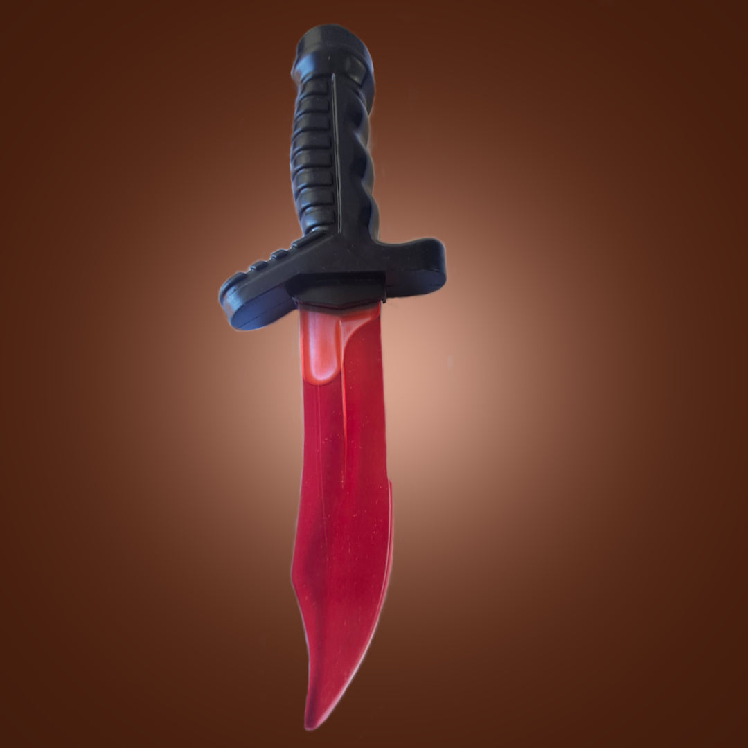 Plastic Knife with Liquid Blood