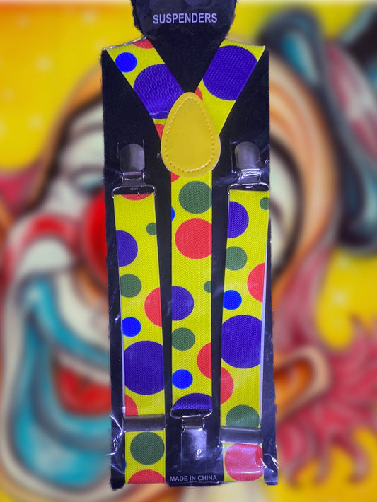 Suspenders - Clown Polka Dot