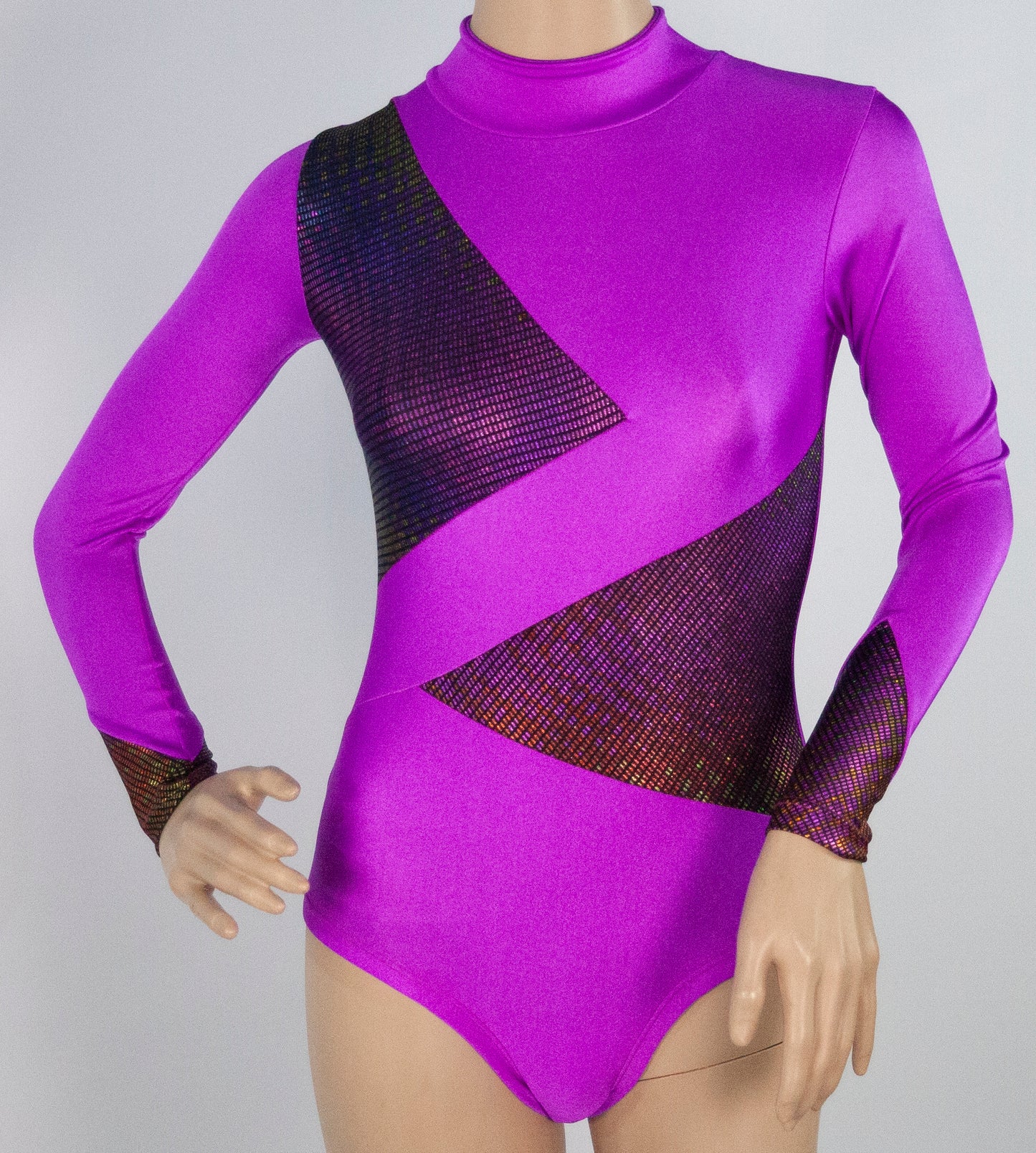 POLO WITH INSETS GYM LEOTARD - SKU: G109