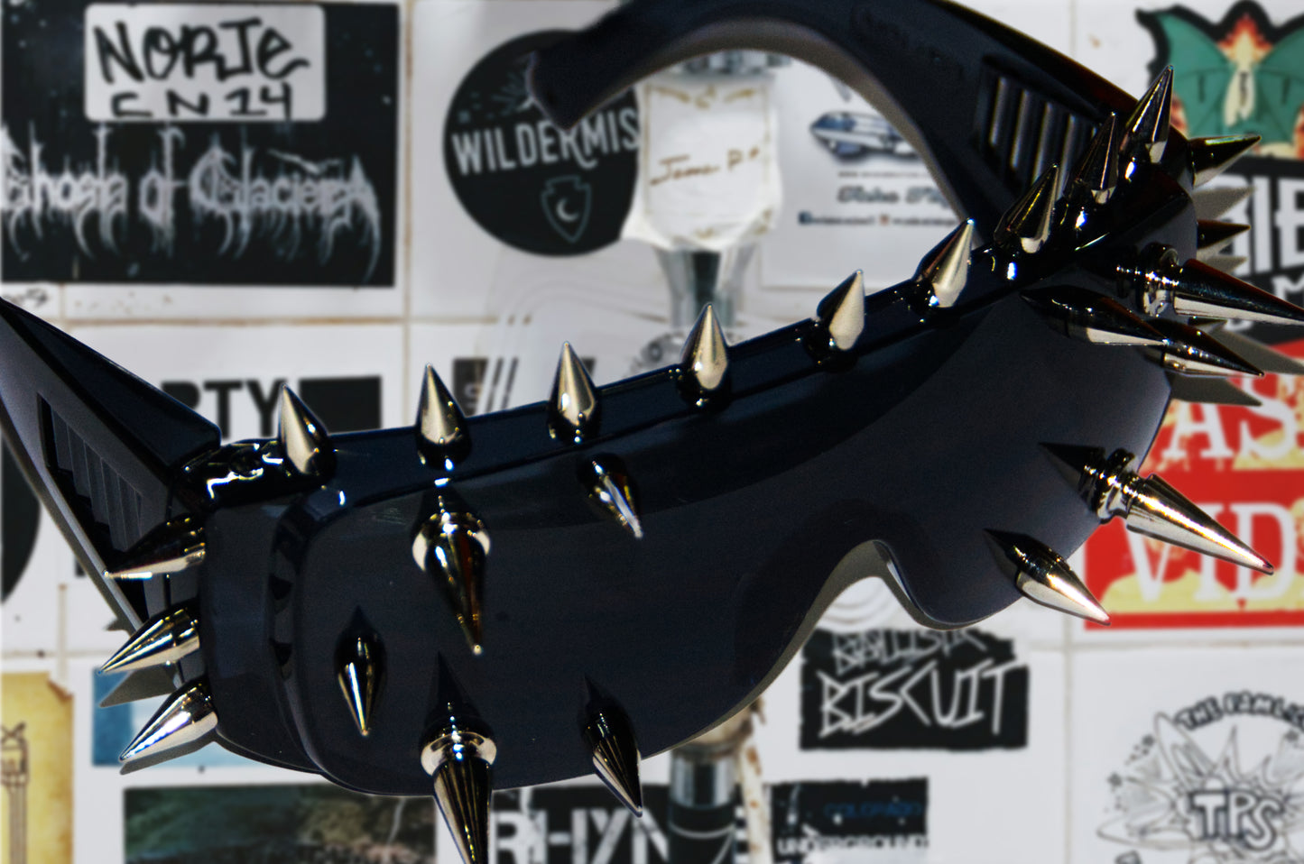 Spiked Punk Black Sunglasses