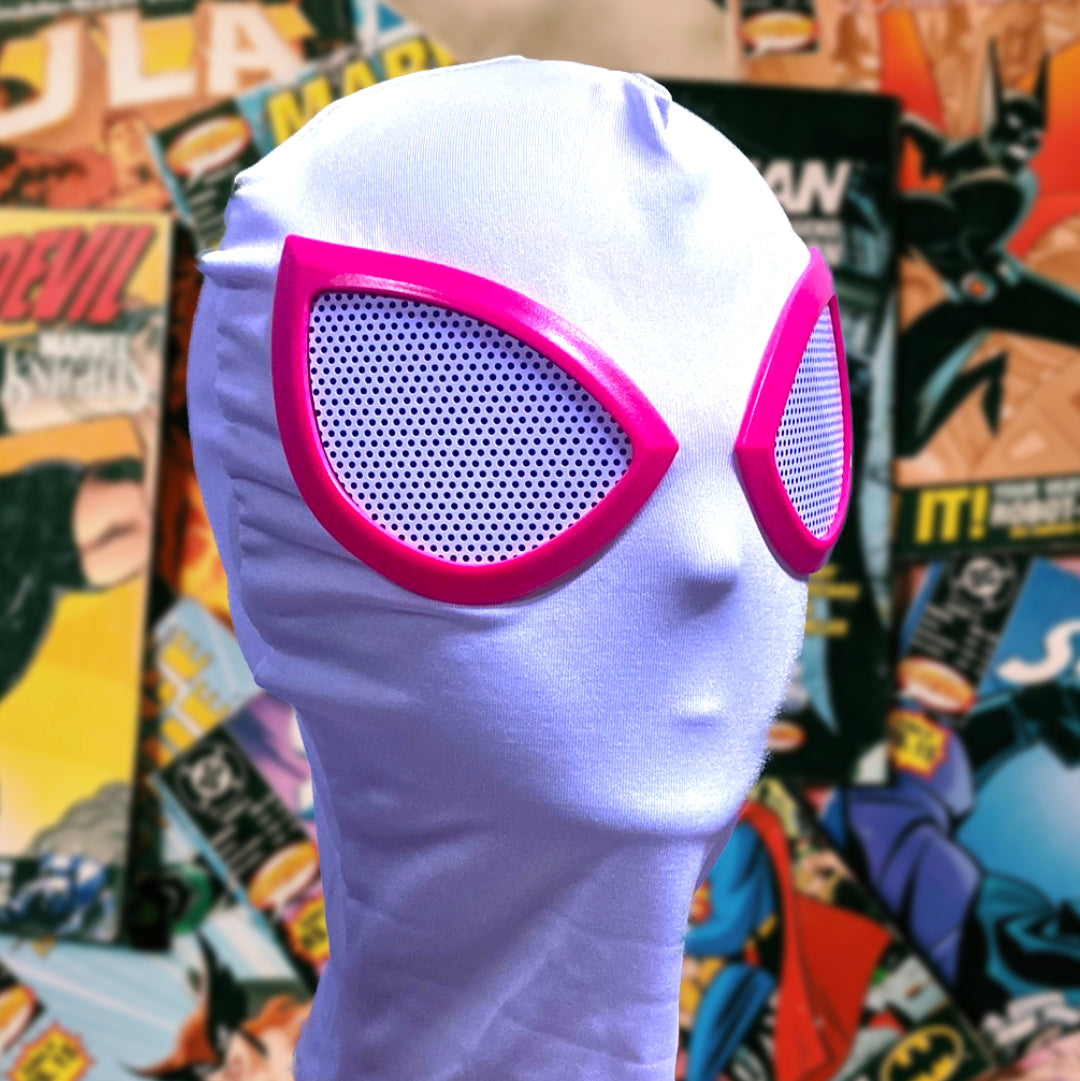Into the Spider-Verse Mask - Spider-Gwen (White & Pink)