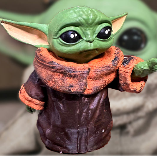 Star Wars - 3D Printed and Hand-Painted Figurine - Grogu Baby Yoda