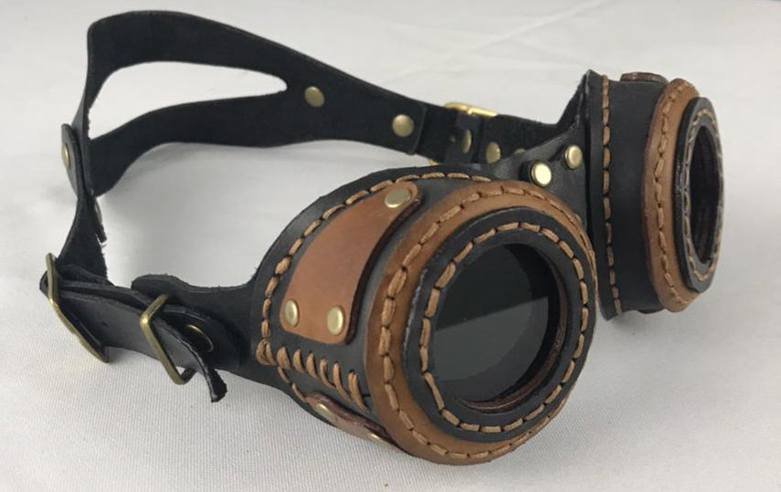 Stoompomp Leather Steampunk Goggles