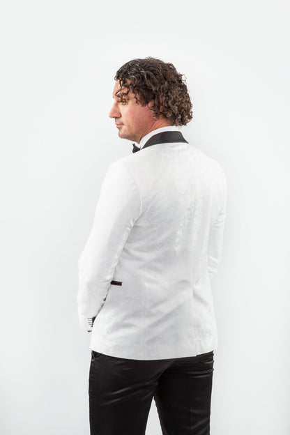Men's Designer Fancy White 3-Piece Suit