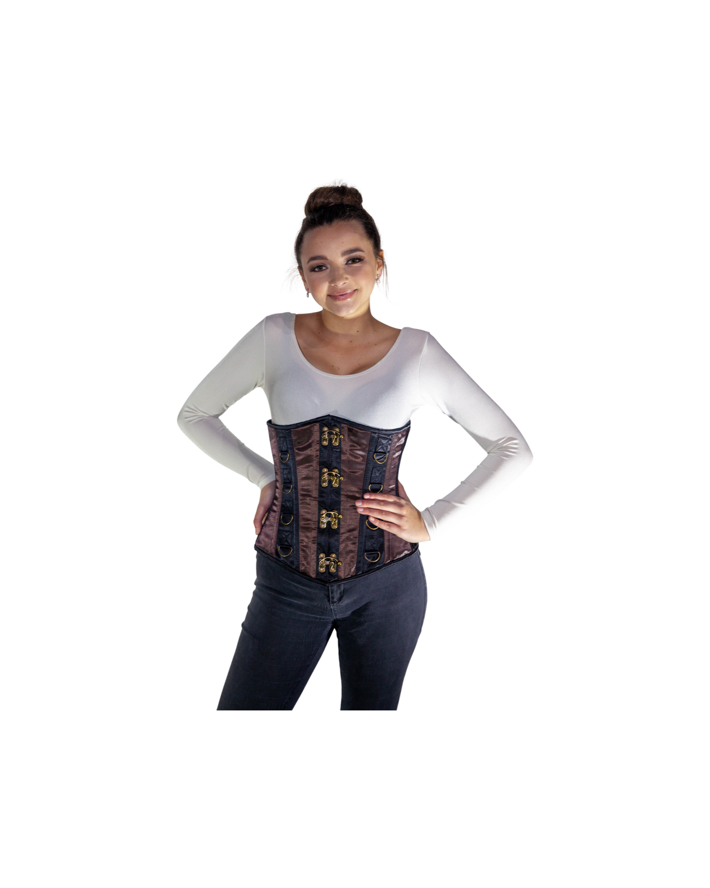 Corset - Underbust Black & Brown
