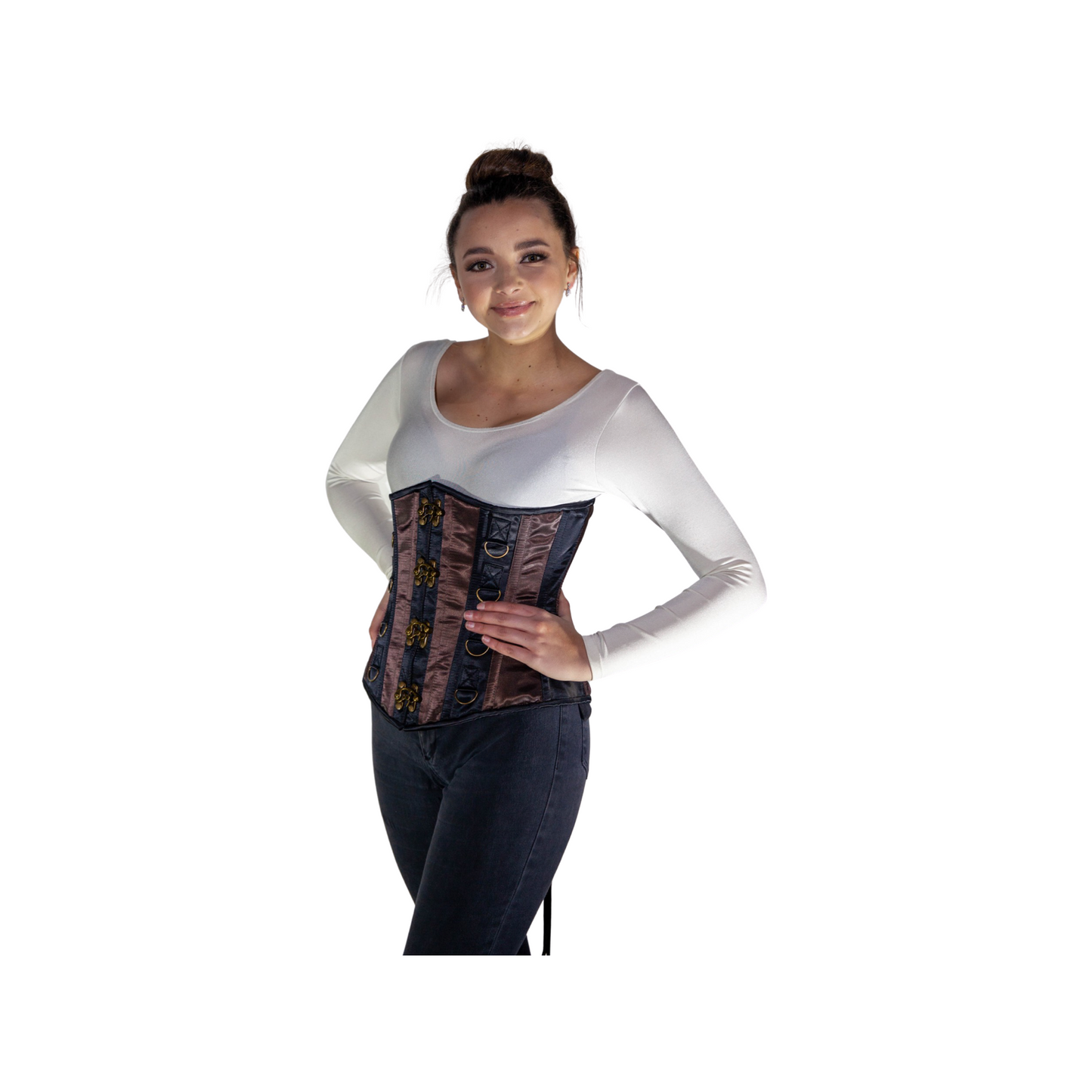Corset - Underbust Black & Brown