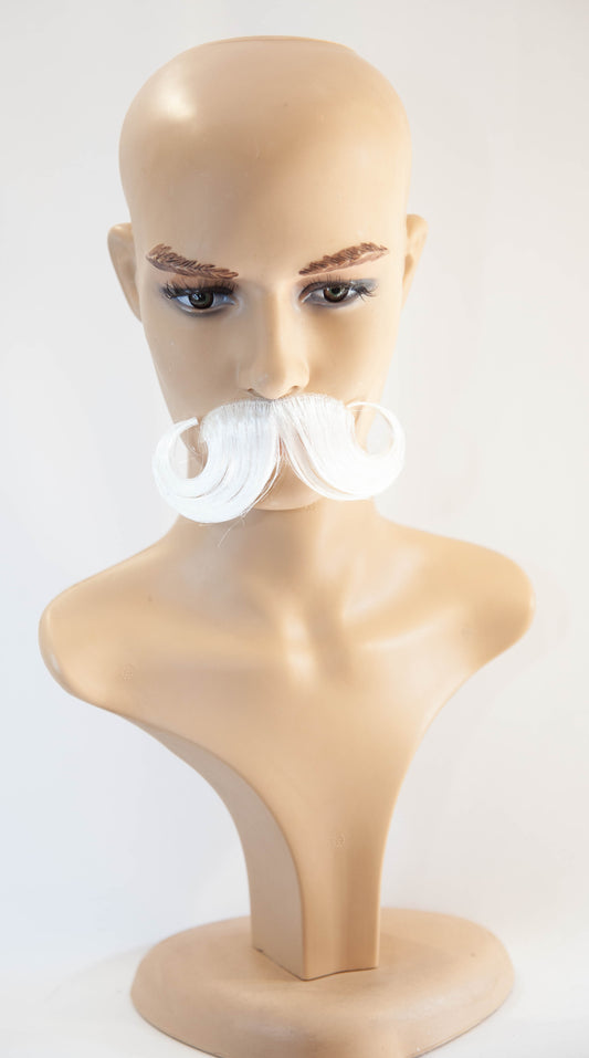 White Handlebar Moustache