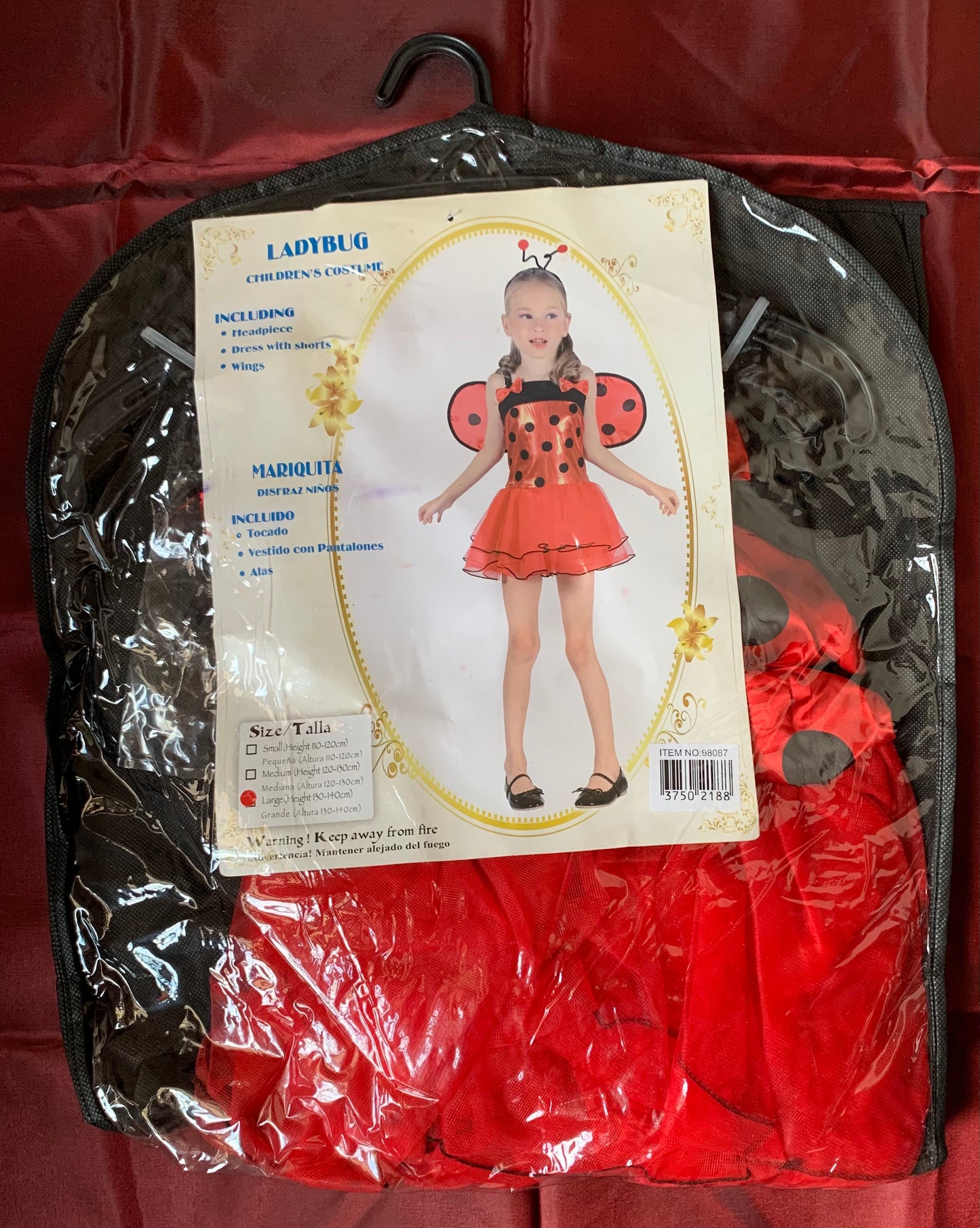 Kiddies Instant Ladybug Costume