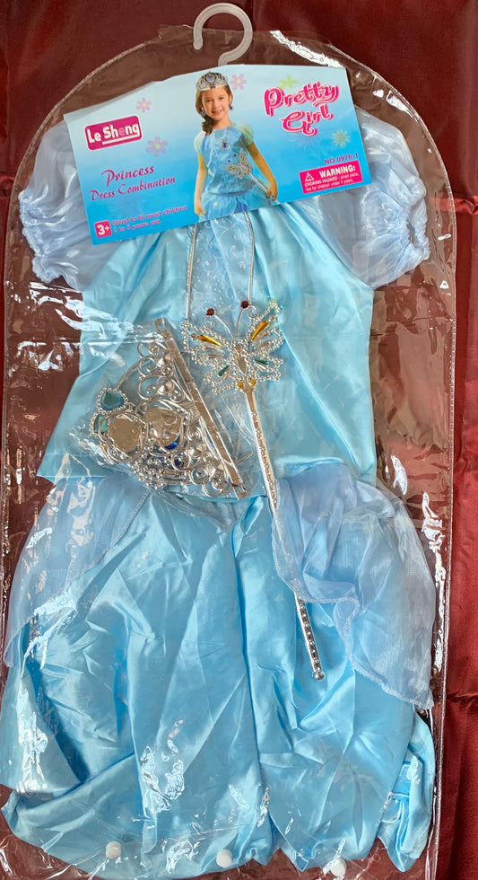 Kiddies Instant Princess Costume Blue