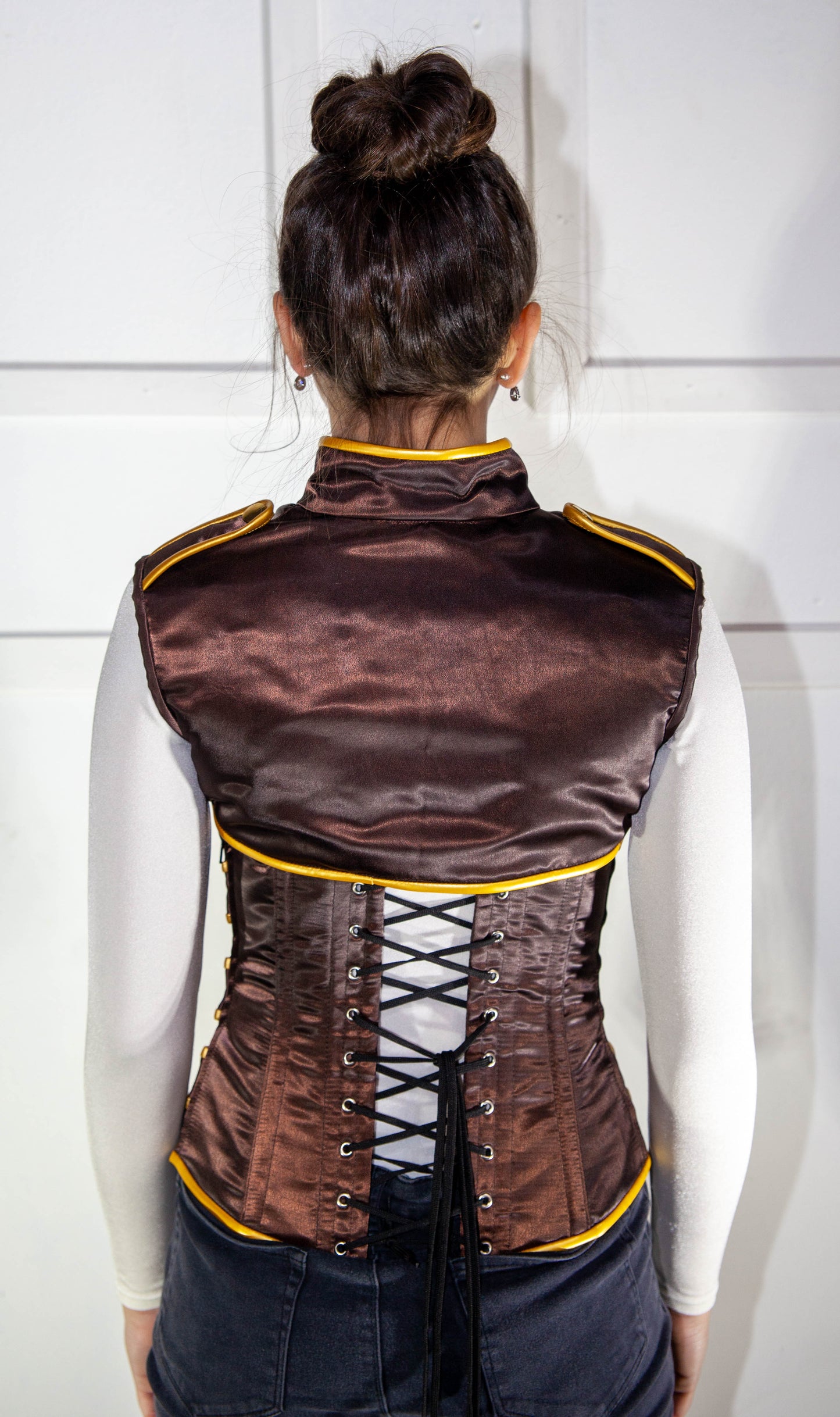 Steampunk Corset with Jacket - Brown & Gold