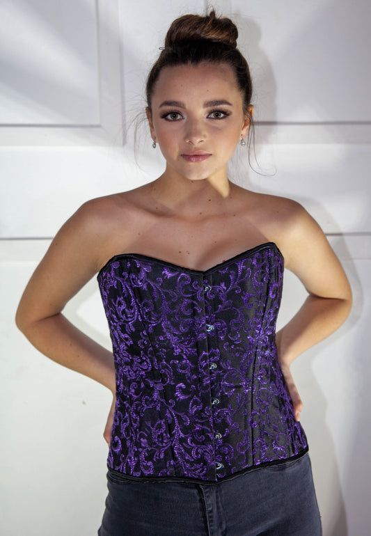 Corset - Full Brocade Purple