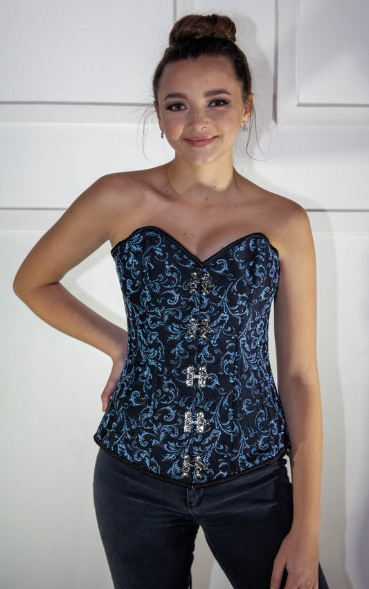 Corset - Turquoise Brocade