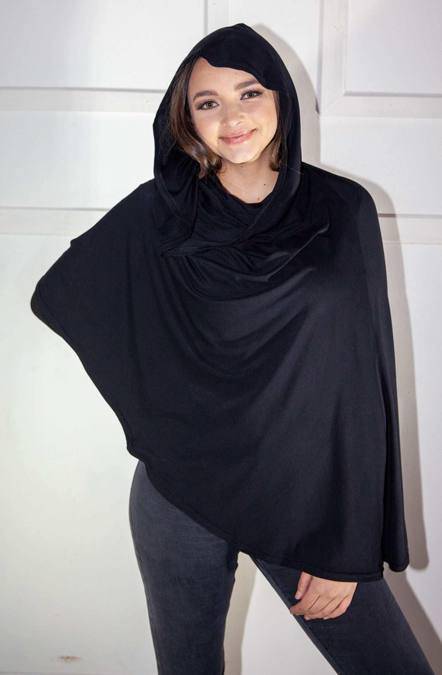 Poncho - Hooded Black