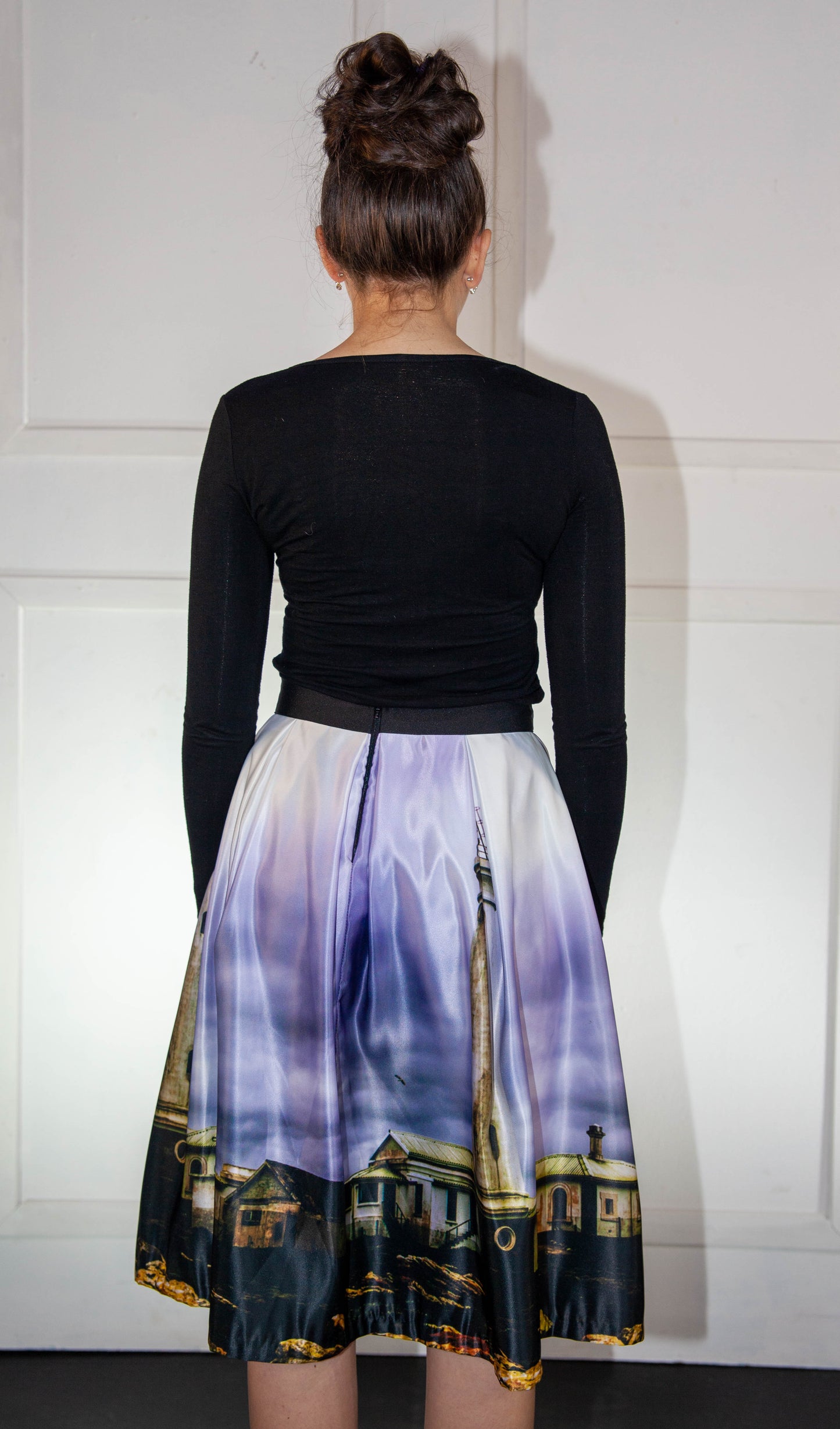 Skirt - South African Printed Purple Cityscape