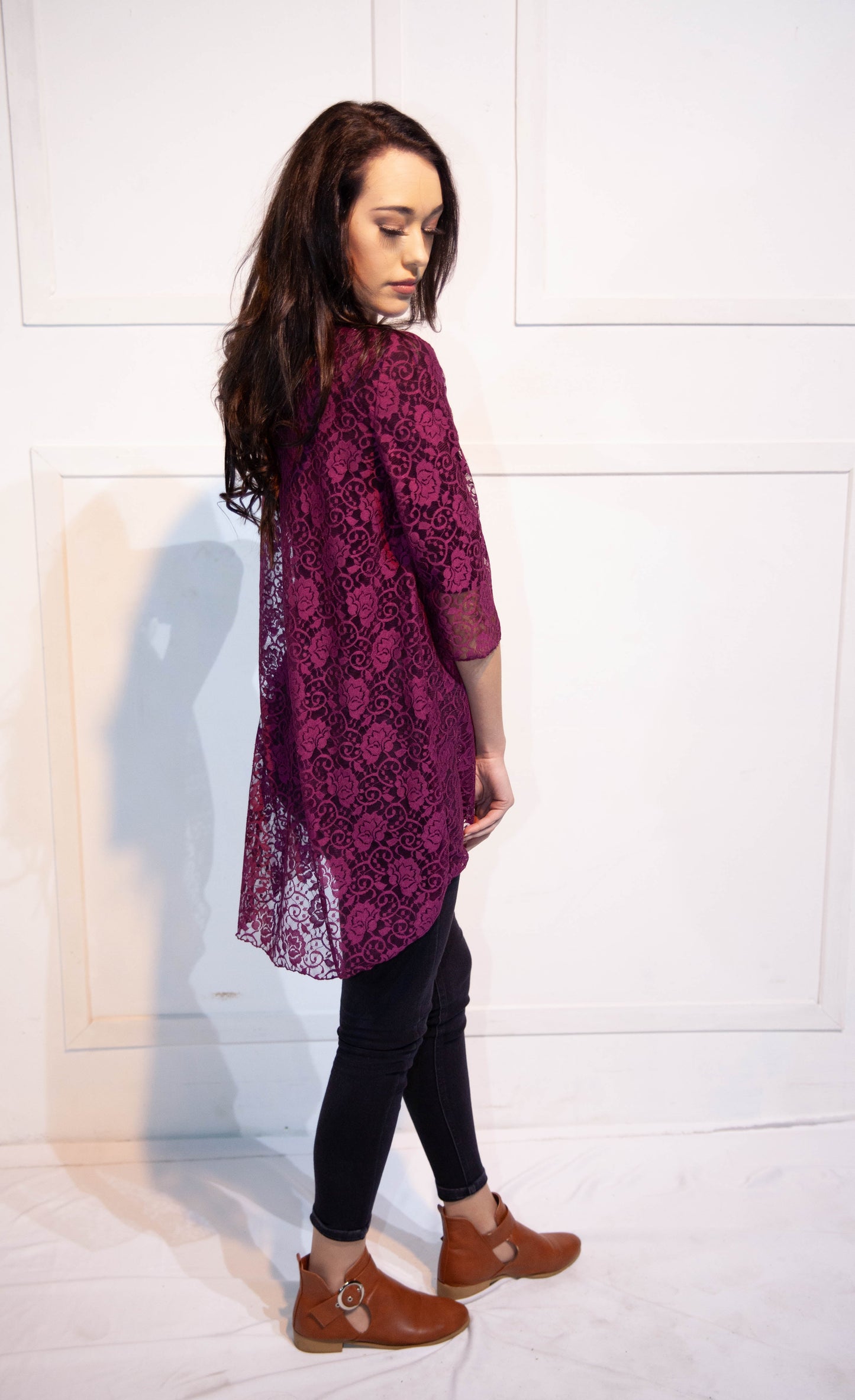 Lace Overcoat - Purple
