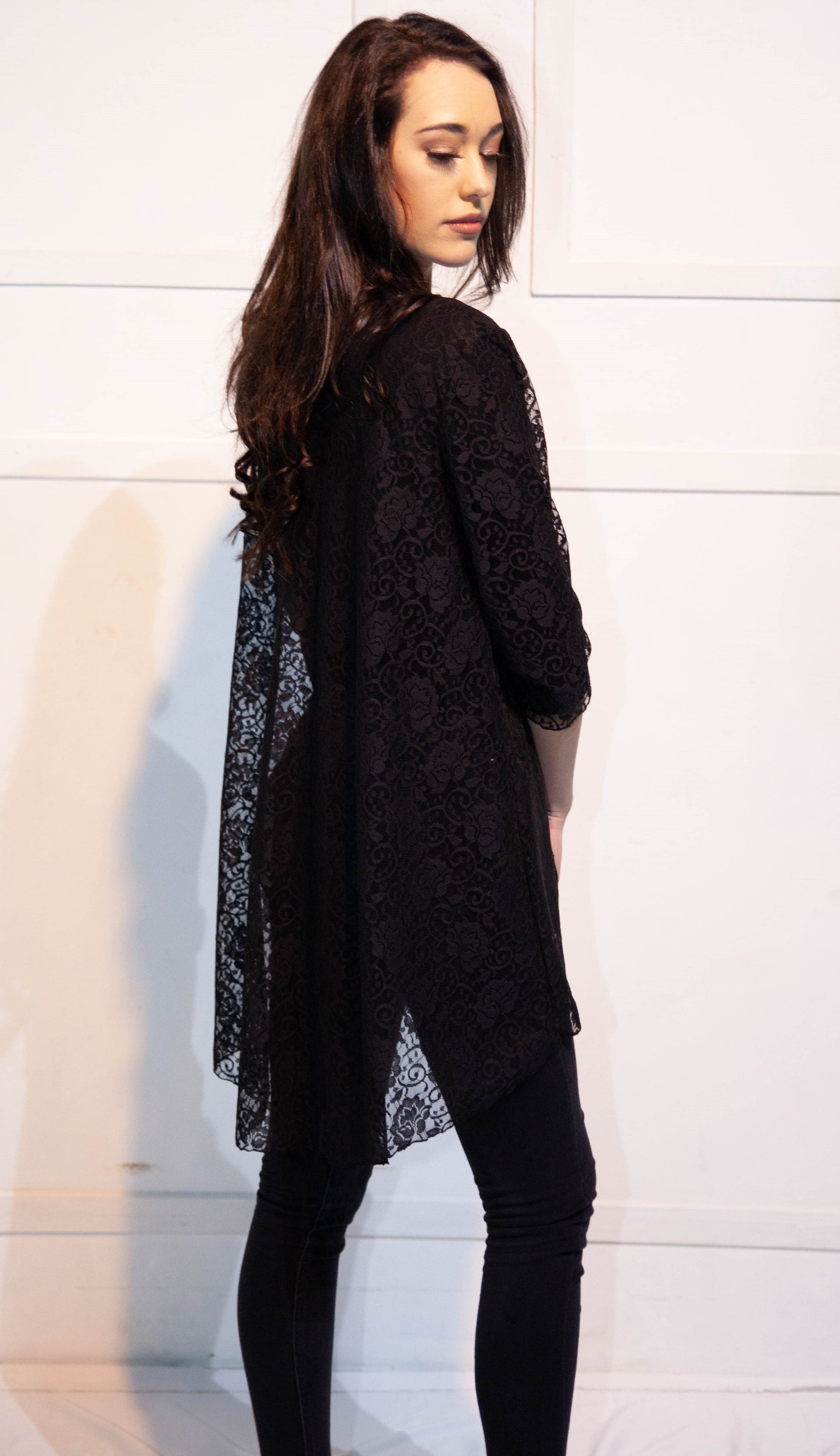 Lace Overcoat - Black