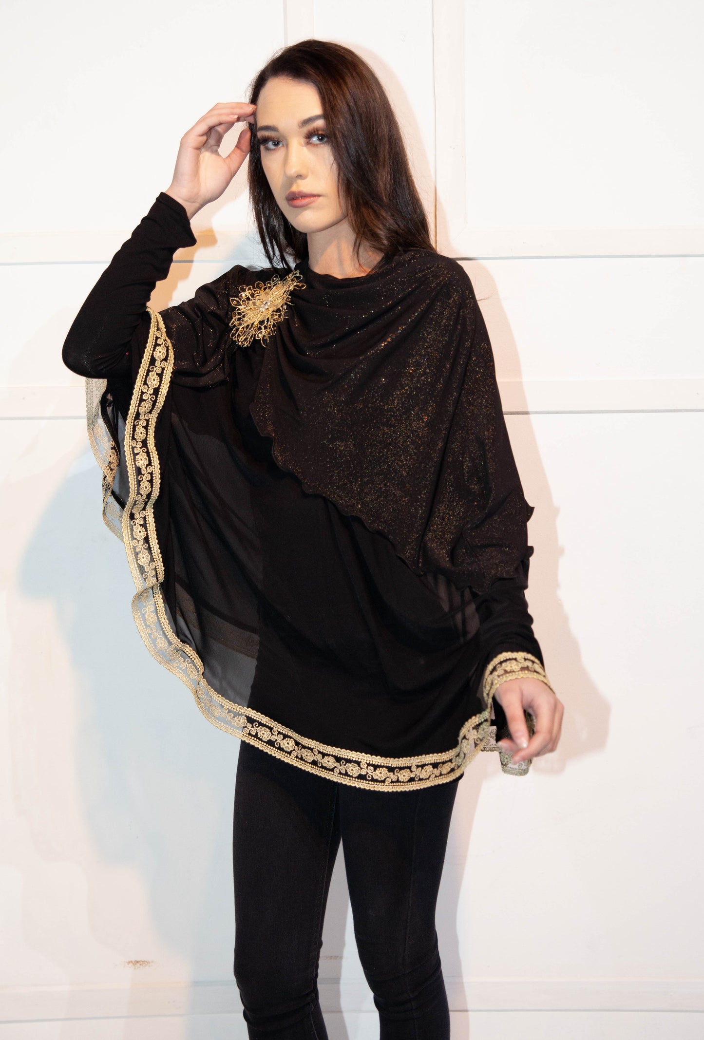 Poncho - Black Glamour