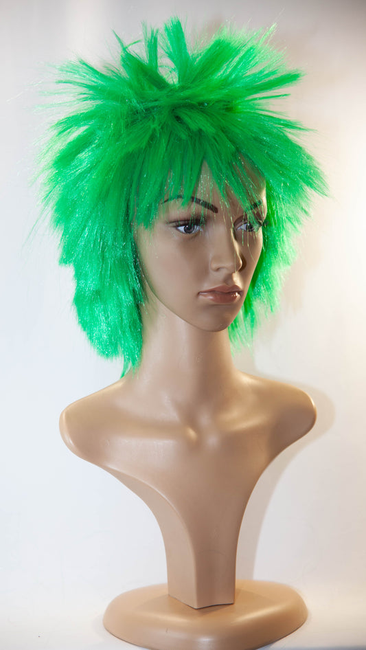 Neon Green Punk Wig