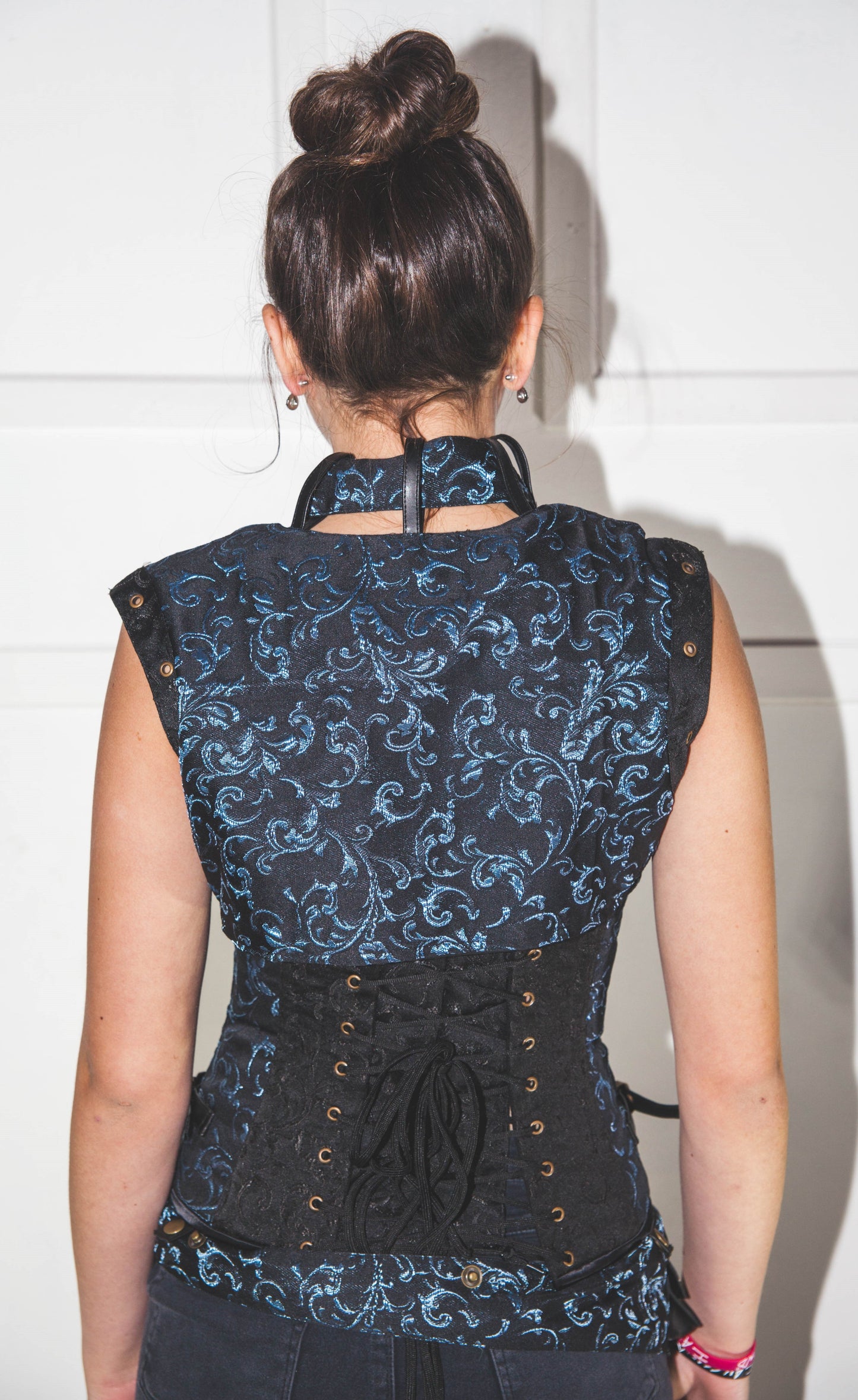 Corset - Blue Brocade with Jacket
