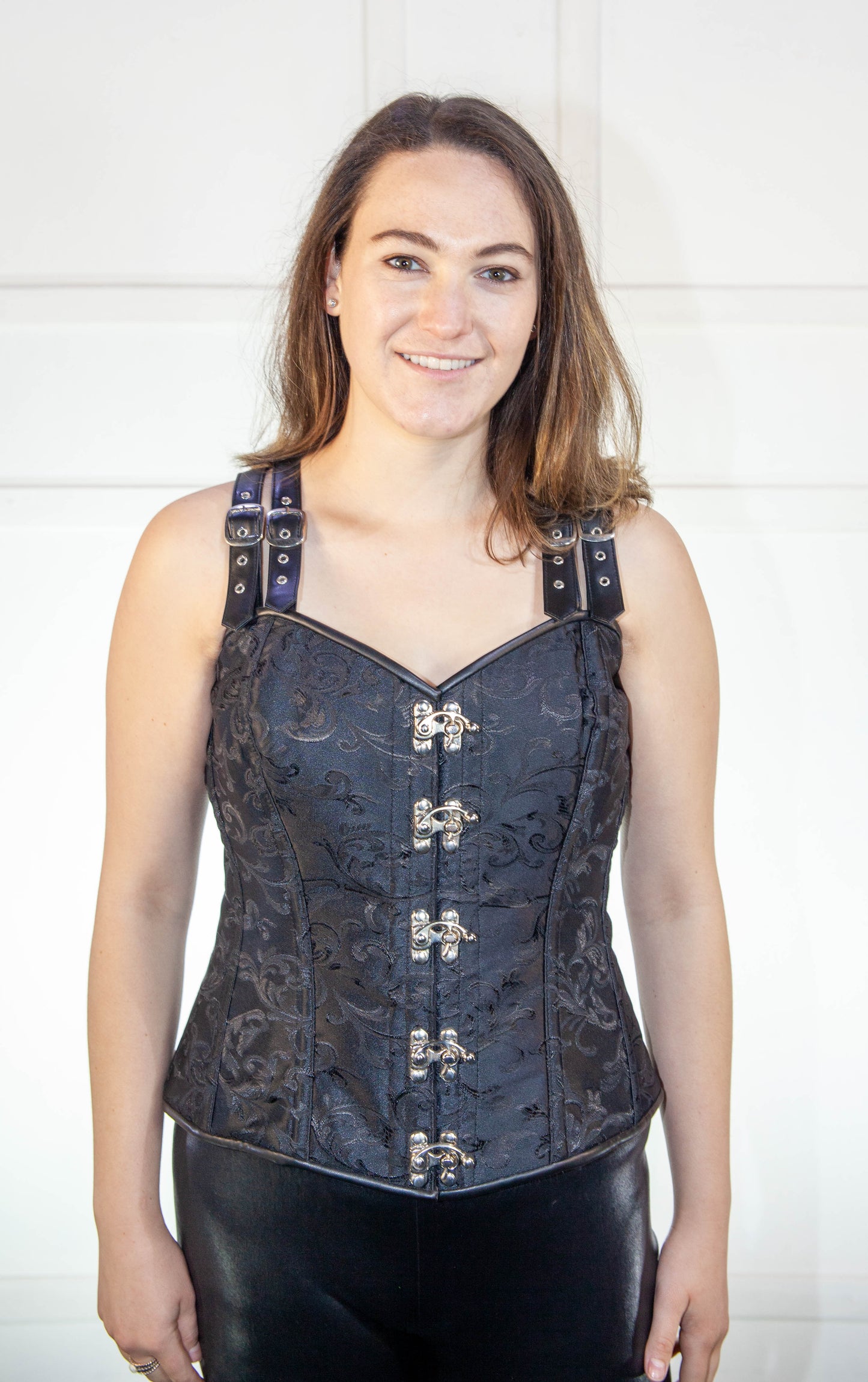 Corset - Full Black with Shoulder Belts