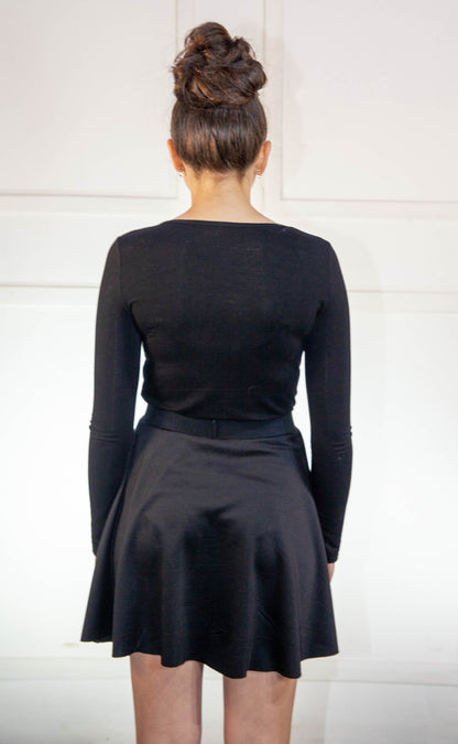 Skirt - Short Black Flair