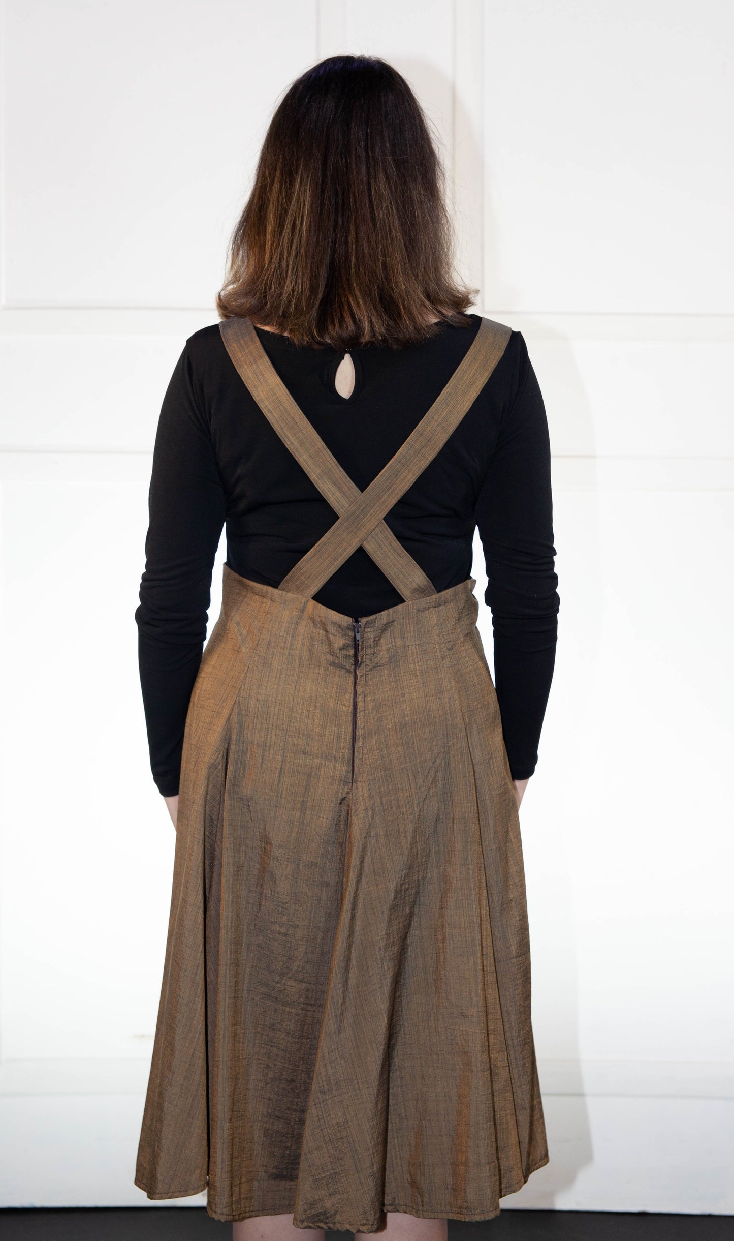 Skirt - Green High Waisted with Braces