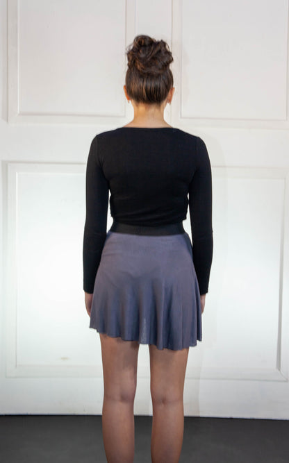 Skirt - Grey Flair Short
