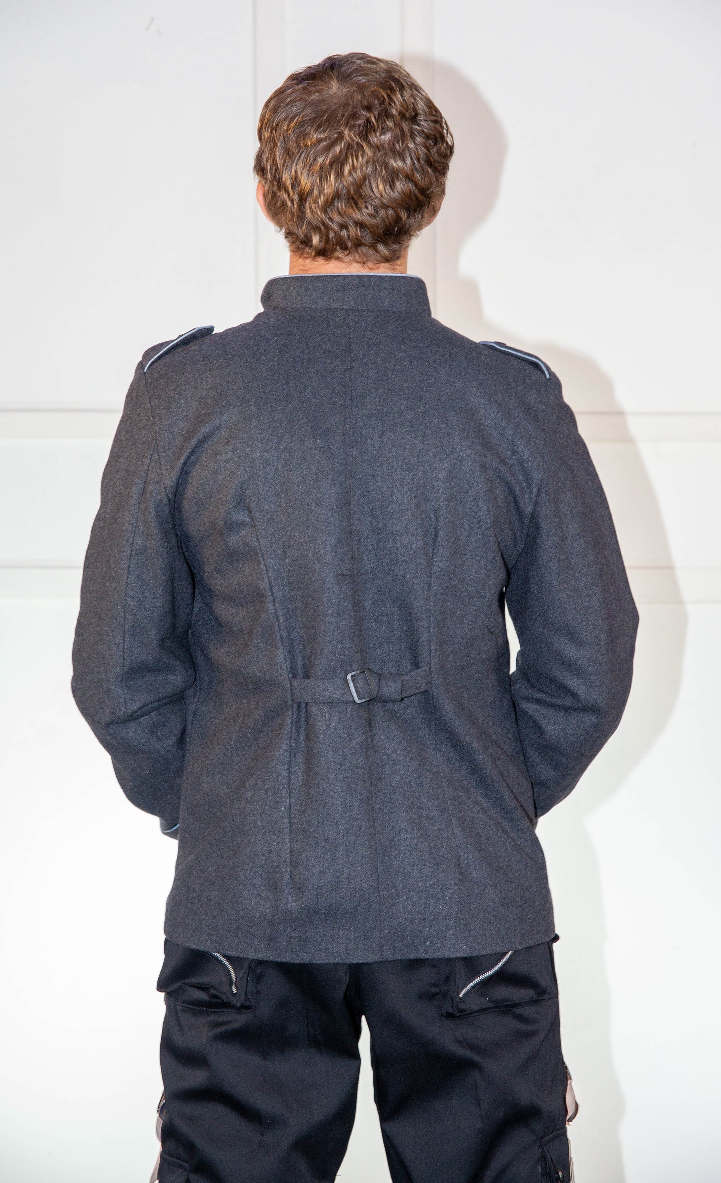 Military Jacket - Grey with Blue