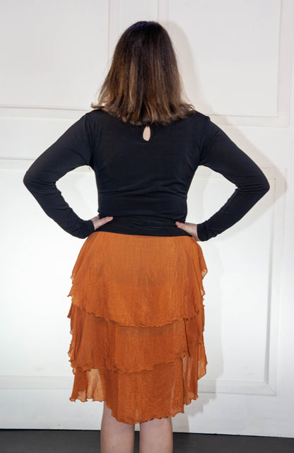 Skirt - High Low Gold Short