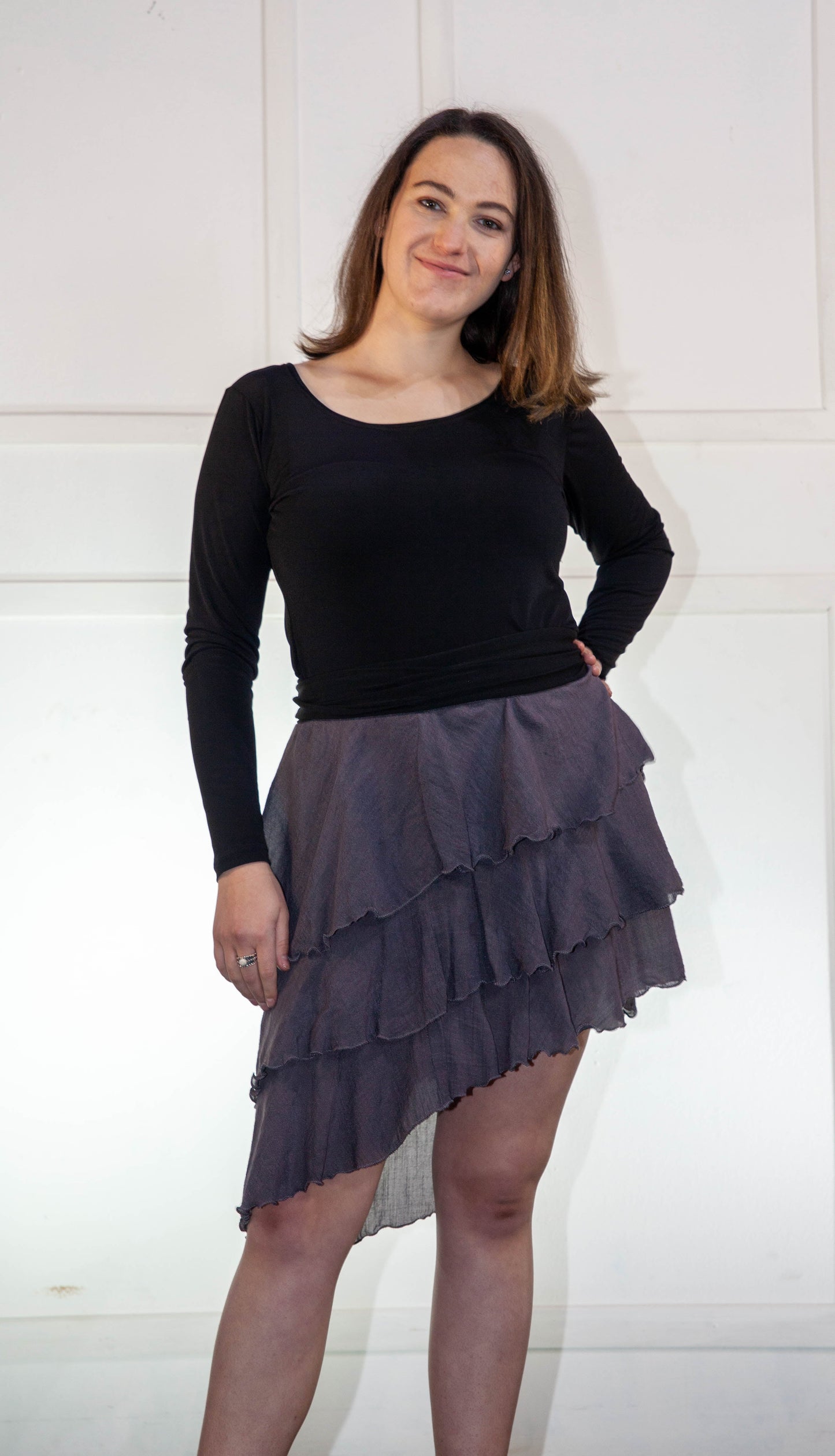 Skirt - High Low Grey Short