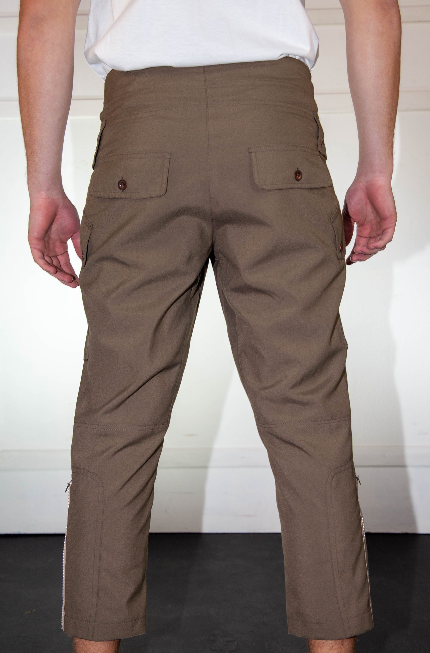 Horse Riding 3/4 Camo Green Trousers