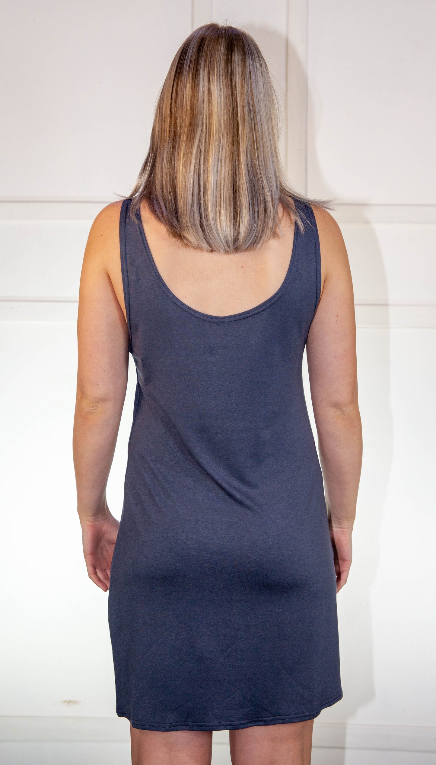 Long Ladies Vest - Dark Grey