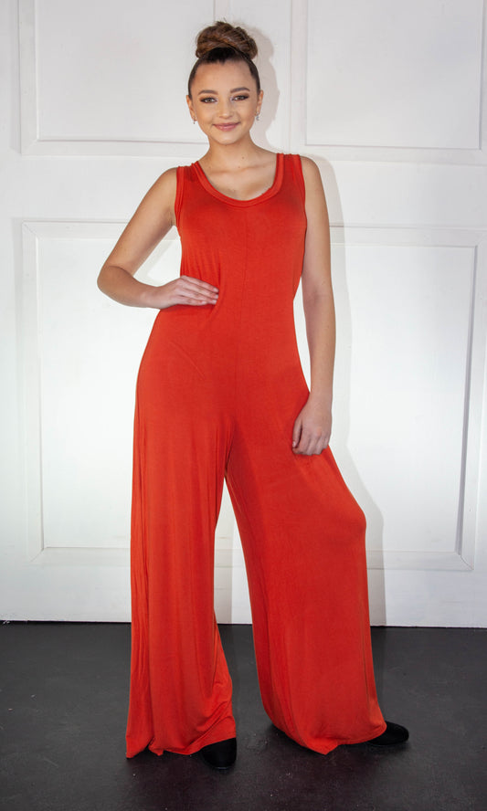 T-Shirt Catsuit - Dusty Orange