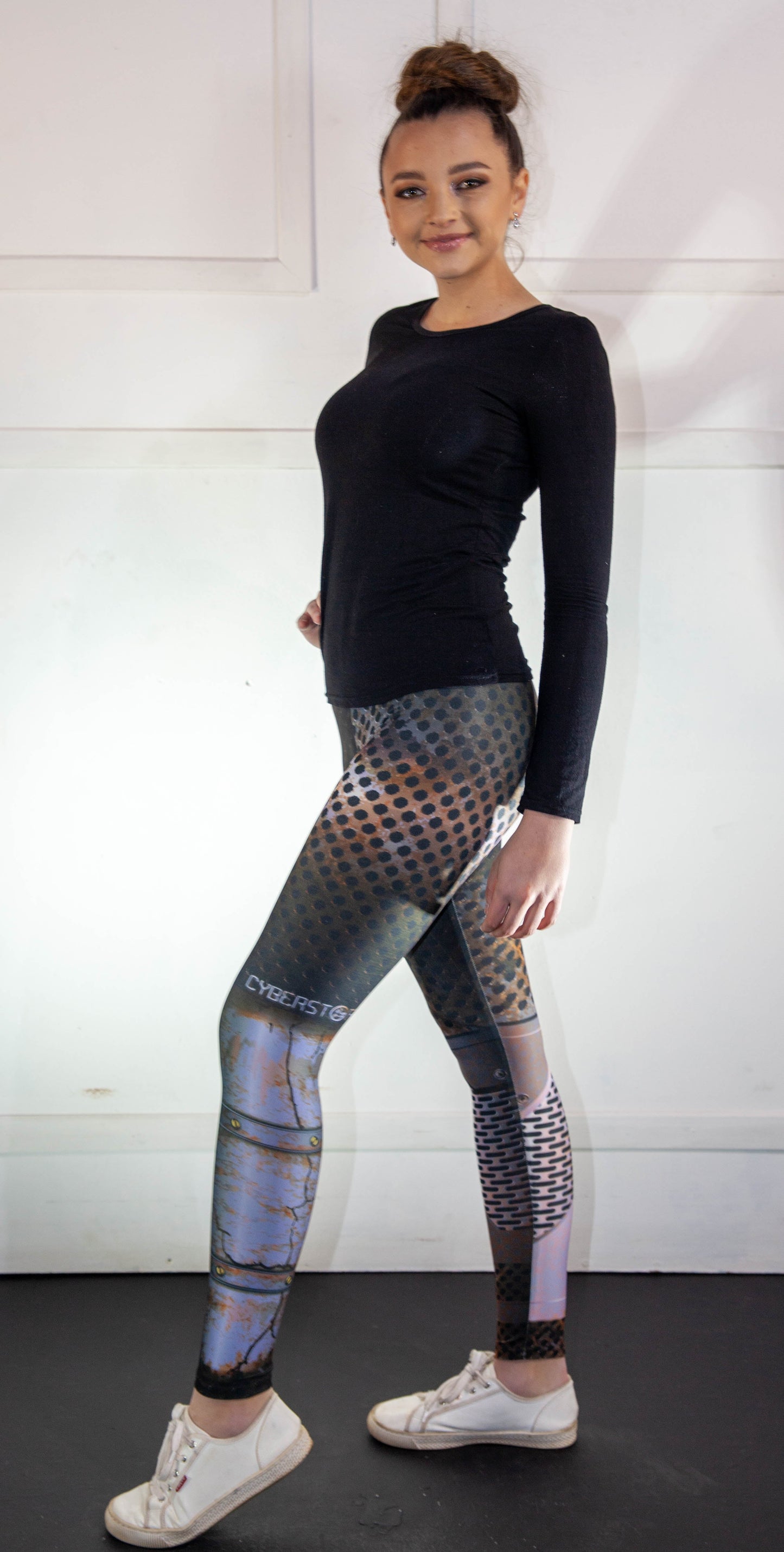 Leggings - CyberStorm Brown and Grey